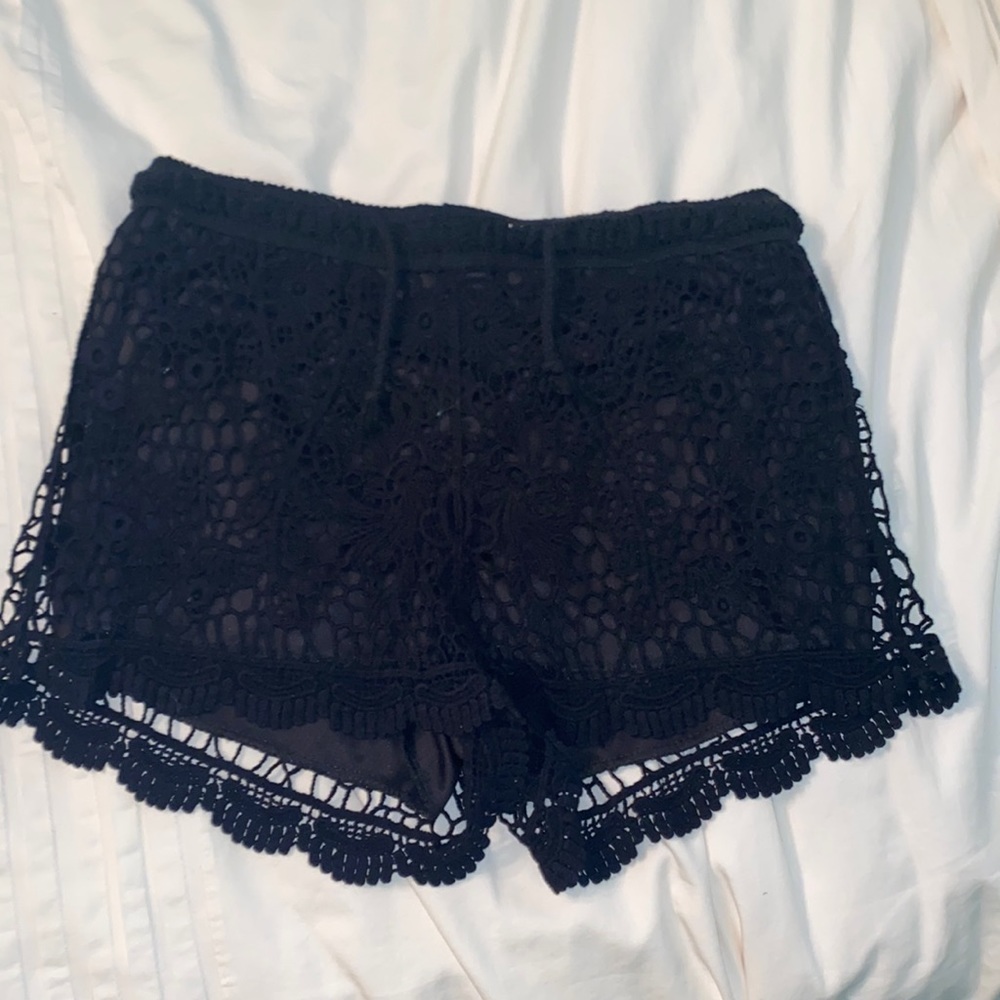 Black Small Lace Shorts